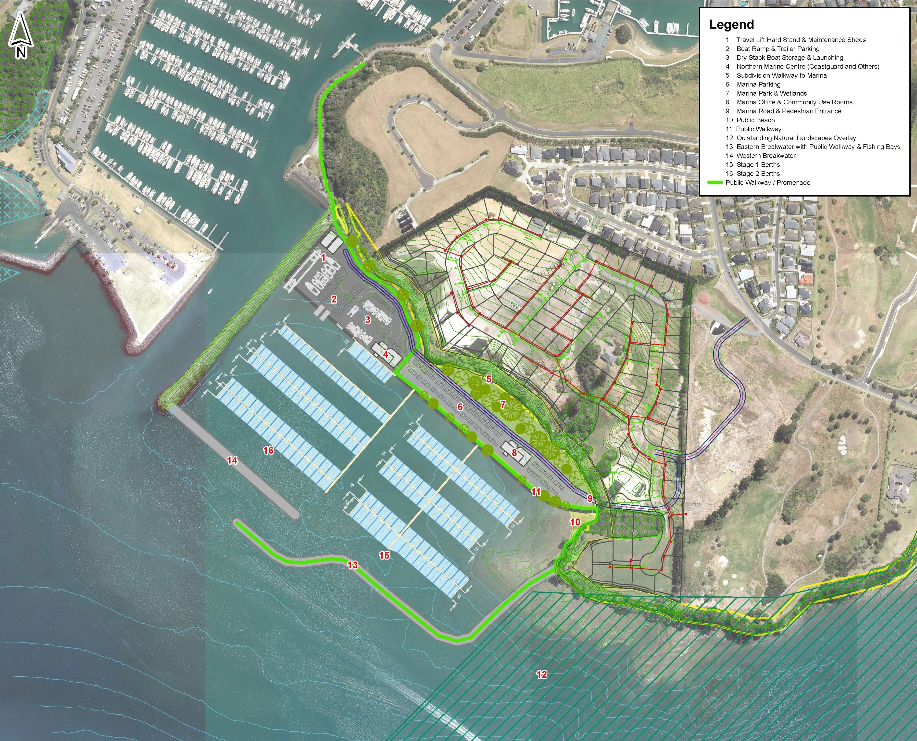 Marina layout plan